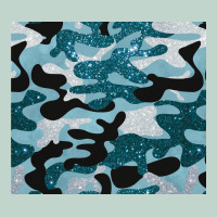 Blue Camouflage Glitter Zipper Hoodie | Teevron