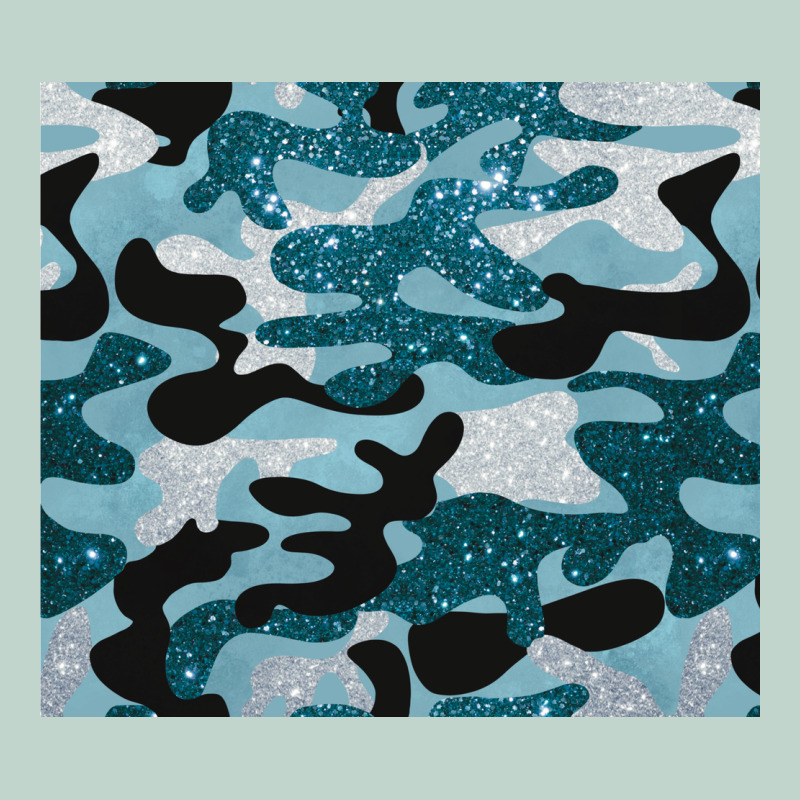 Blue Camouflage Glitter Zipper Hoodie by BarkalooDesign | Teevron