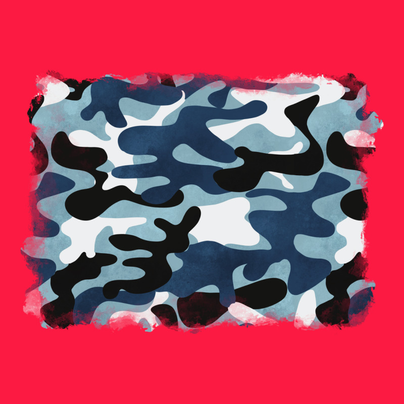 Blue Camouflage Background Zipper Hoodie by BarkalooDesign | Teevron