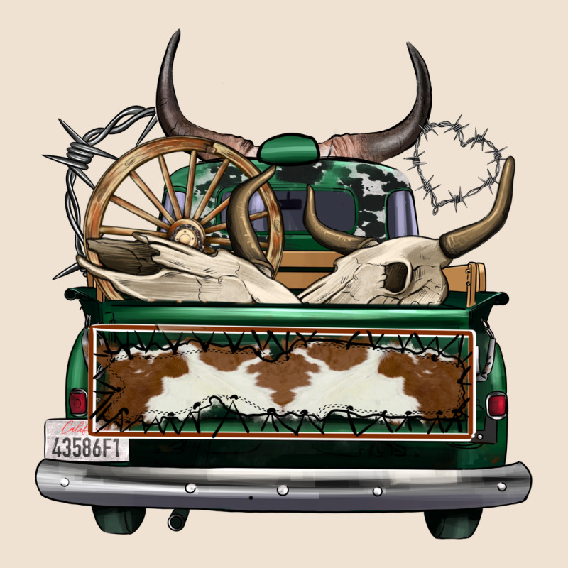 Cowhide And Hunter Truck Olivia Urban Heavy Tee by OliviaCreatesArt | Teevron