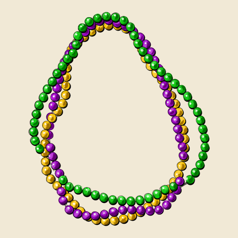 Mardi Gras Beads Ladies Tee by CowGirlArtShop | Teevron