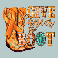 Give Cancer The Boot Kidney Cancer Orange Ribbon Heavy Core Tee | Teevron