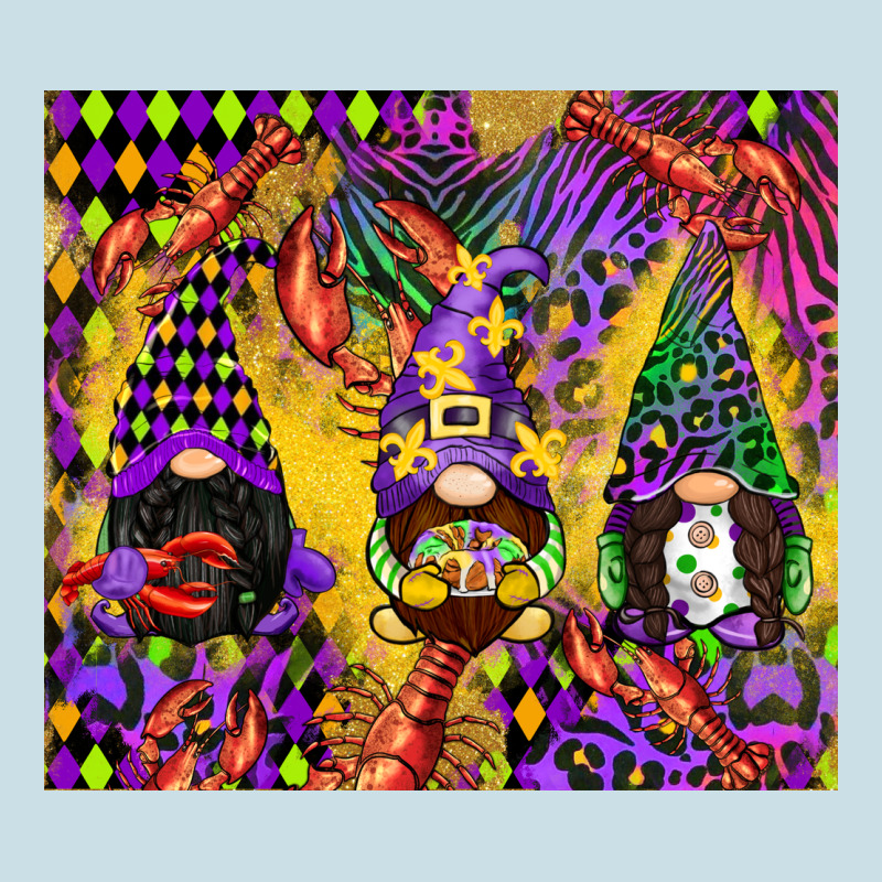 Mardi Gras Gnome Ladies Tee by CowGirlArtShop | Teevron