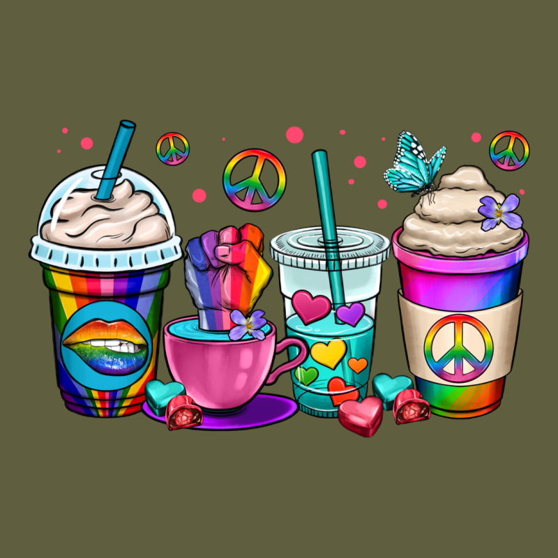 Pride Lgbtq Coffee Cups Vintage Tee by OliviaCreatesArt | Teevron