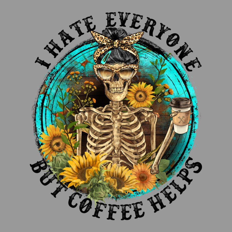 I Hate Everyone But Coffee Helps Vintage Hoodie by FaDigitalArtStudio | Teevron