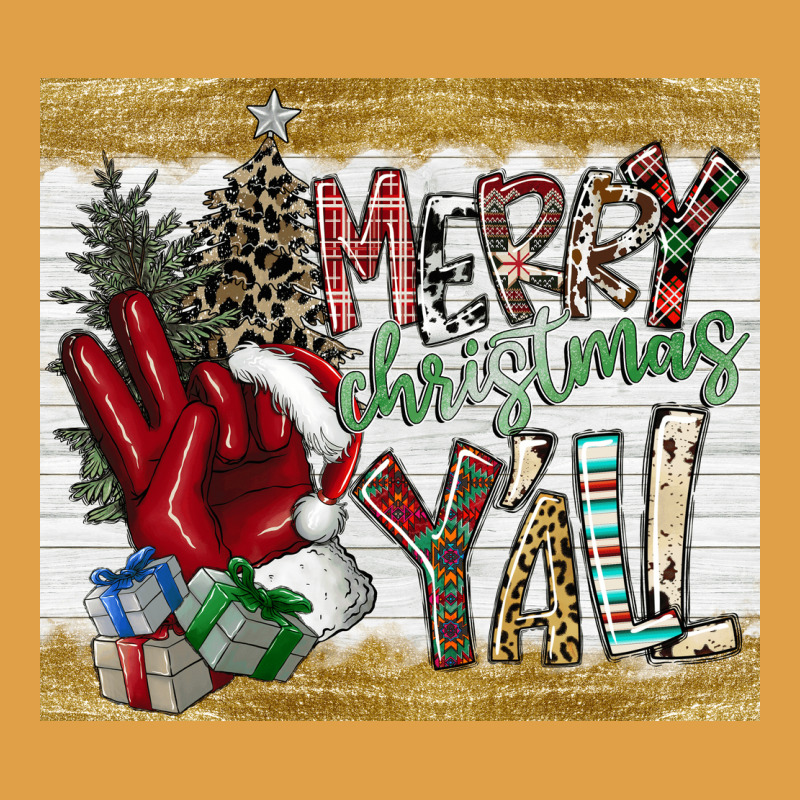Merry Christmas Y'all Premium Hoodie by CowhideDigitalArt | Teevron