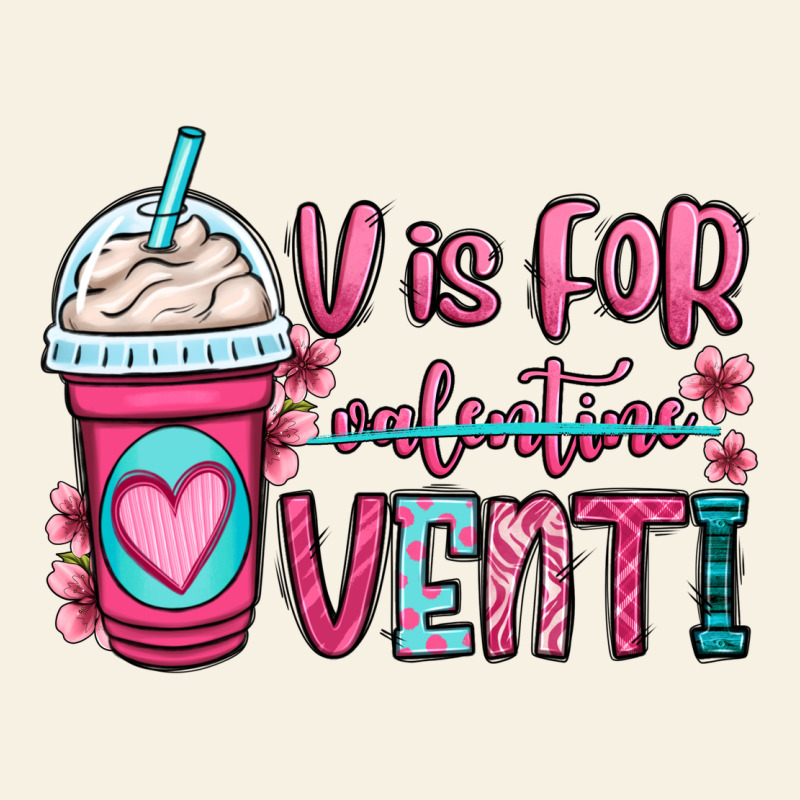 V Is For Valentine Venti Coffee Cup Vintage Tee by OliviaCreatesArt | Teevron