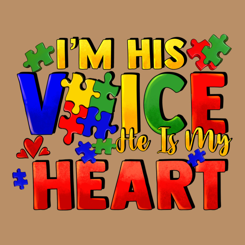 I'm His Voice He Is My Heart Vintage Hoodie by FaDigitalArtStudio | Teevron