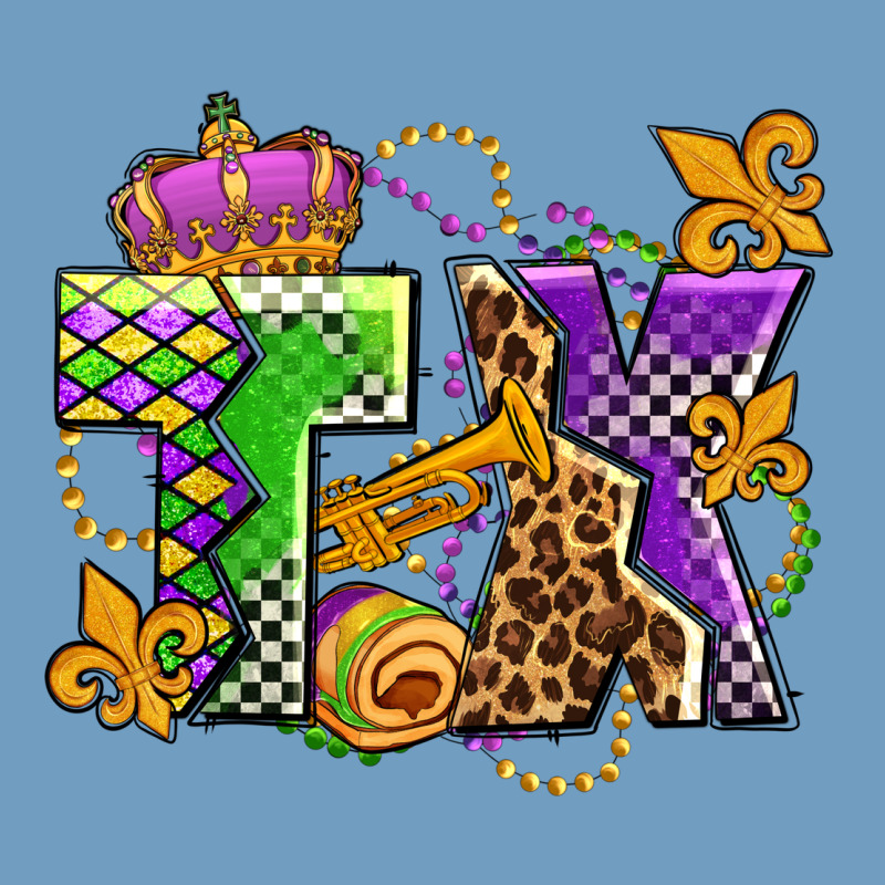 Texas Mardi Gras Olivia Urban Heavy Tee by OliviaCreatesArt | Teevron