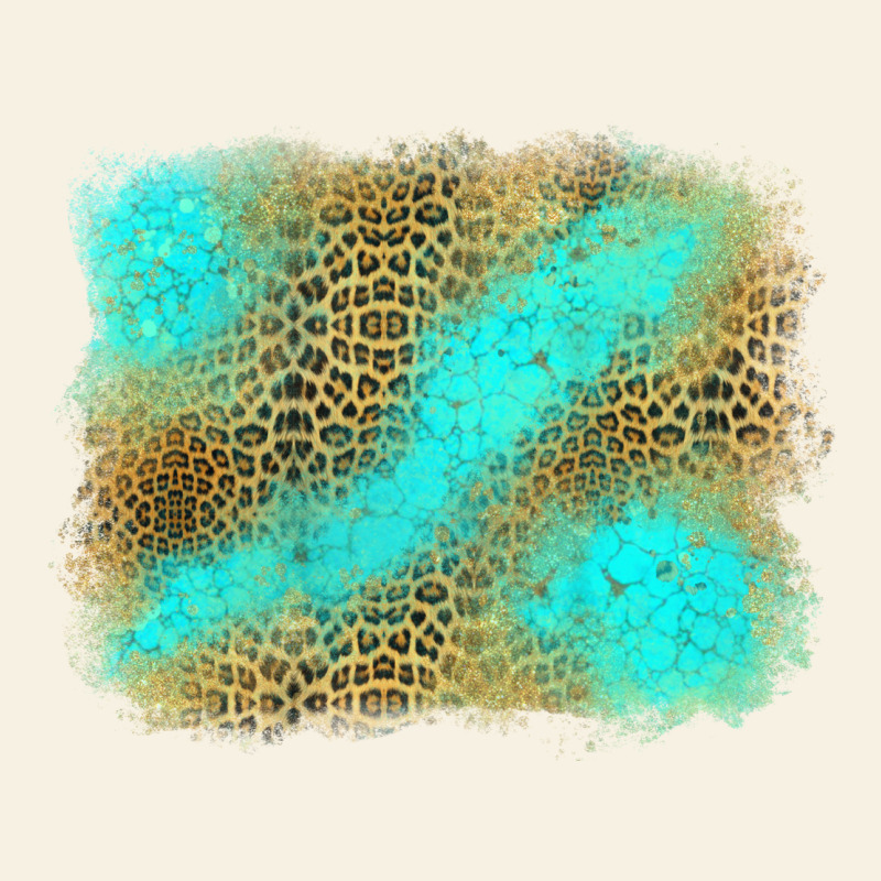 Turquoise Leopard Background Vintage Tee by Jasminsmagicworld | Teevron