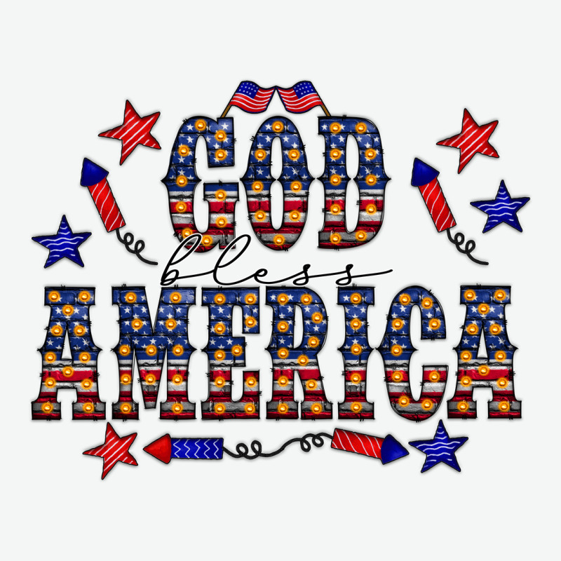 4 July God Bless America Western Urban Heavy Tee by CowCowDesign | Teevron