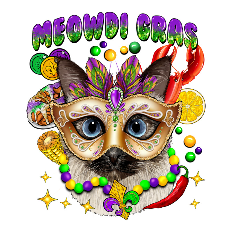 Meowdi Gras Mardi Gras Cat Ladies Tee by CowGirlArtShop | Teevron