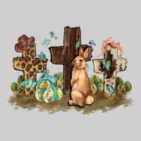 Western Rabbit Bunny With Crosses Easter Day Premium Tee | Teevron