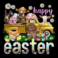 Happy Easter Truck With Farm Animals Easter Day Premium Tee | Teevron