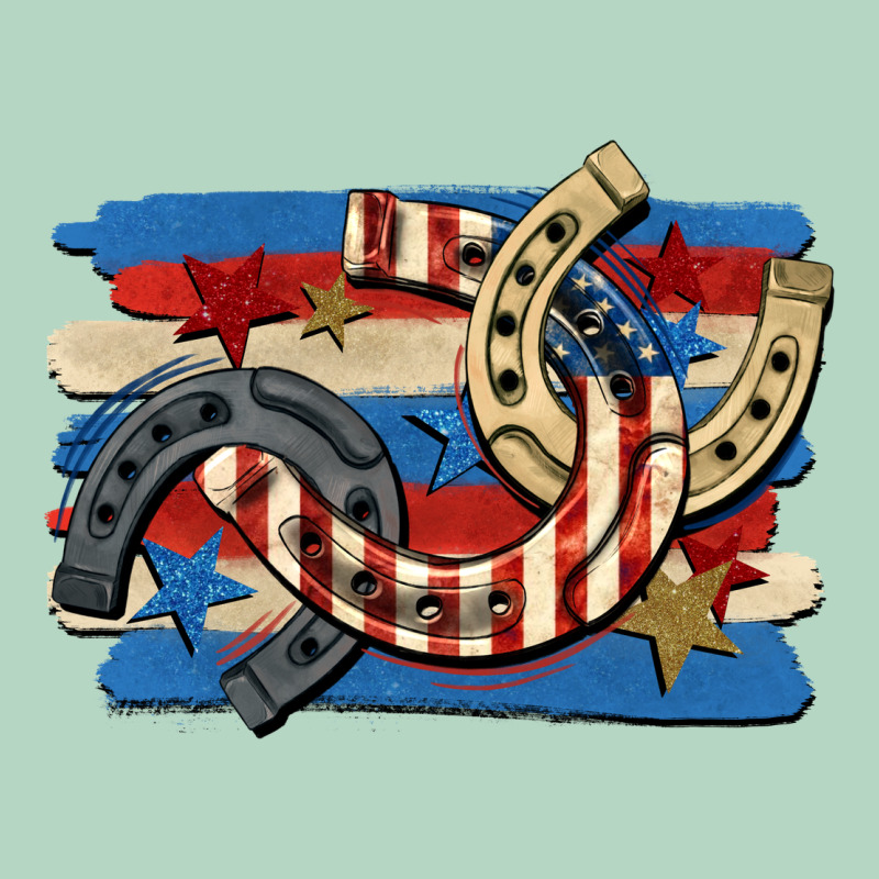 4th Of July Horseshoe Classic Tee by CowGirlArtShop | Teevron