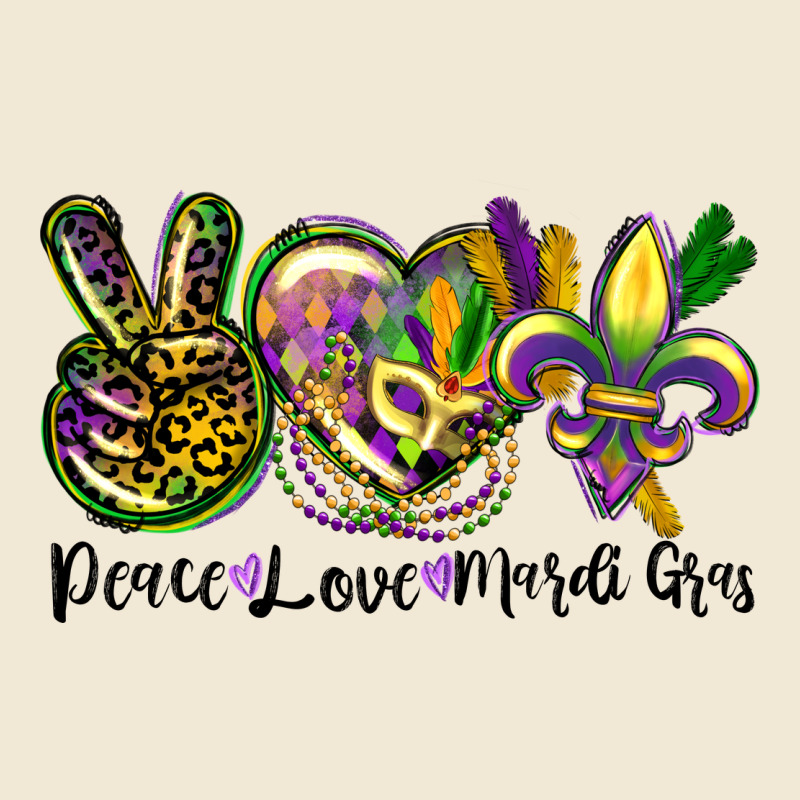 Peace Love Mardi Gras Ladies Tee by CowGirlArtShop | Teevron