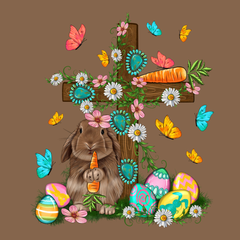 Western Rabbit With Cross Easter Day Premium Tee by HowdyJamesFarm | Teevron