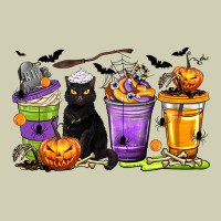 Halloween Cat Coffee Cups Heavy Core Tee | Teevron