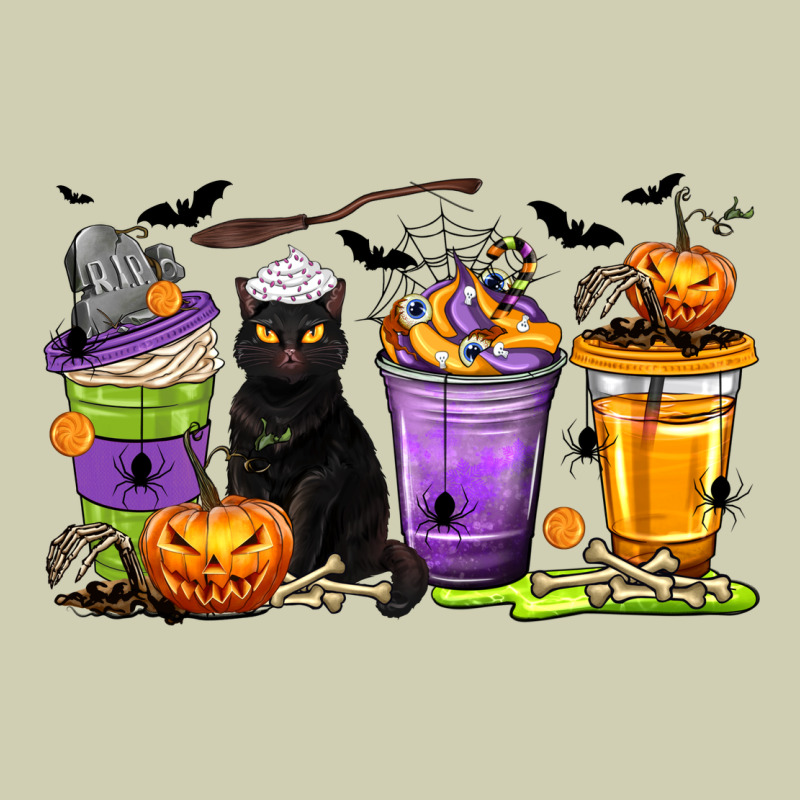Halloween Cat Coffee Cups Heavy Core Tee by texasbilliewilder | Teevron