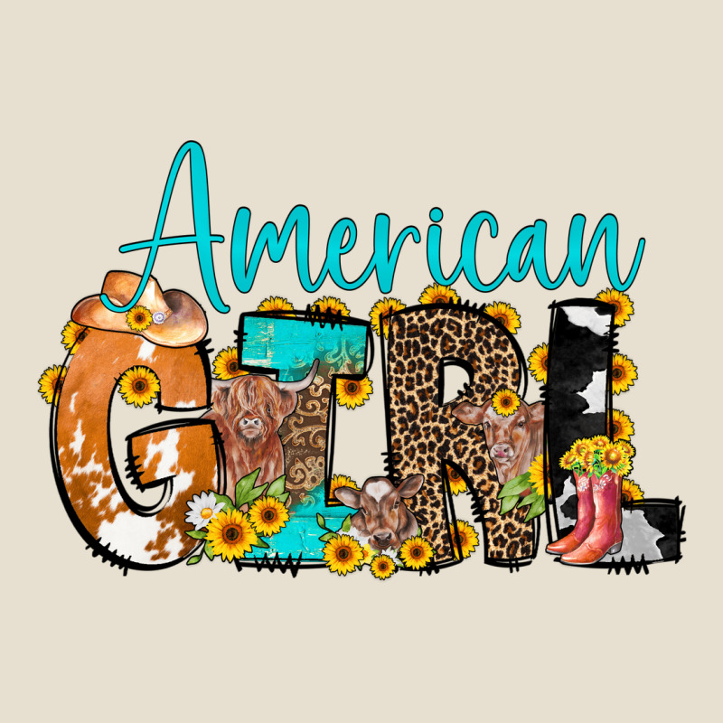 American Girl, Western Cowhide Urban Heavy Tee by CowCowDesign | Teevron