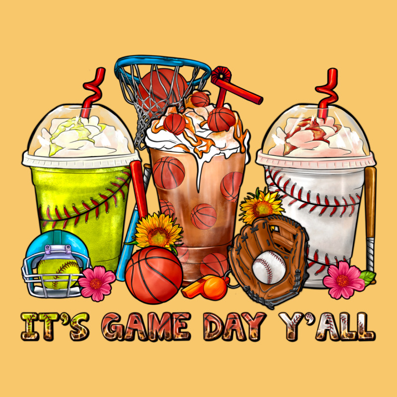 It's Game Day Y'all Softball,baseball,basketball C Vintage Hoodie by FaDigitalArtStudio | Teevron