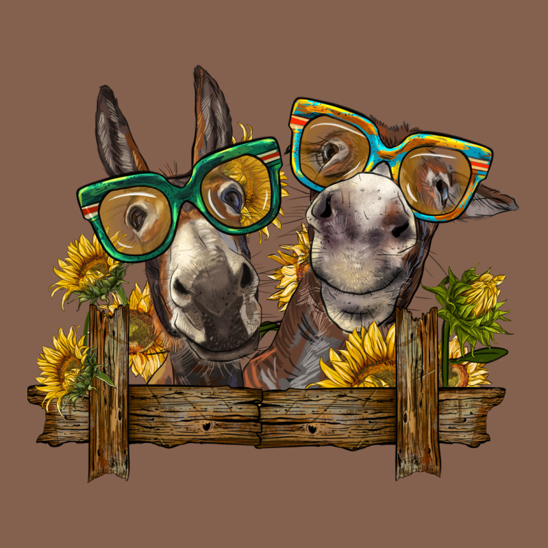 2 Donkeys With Sunflowers Zipper Hoodie by BarkalooDesign | Teevron