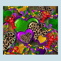 Mardi Gras Hearts Ladies Tee | Teevron