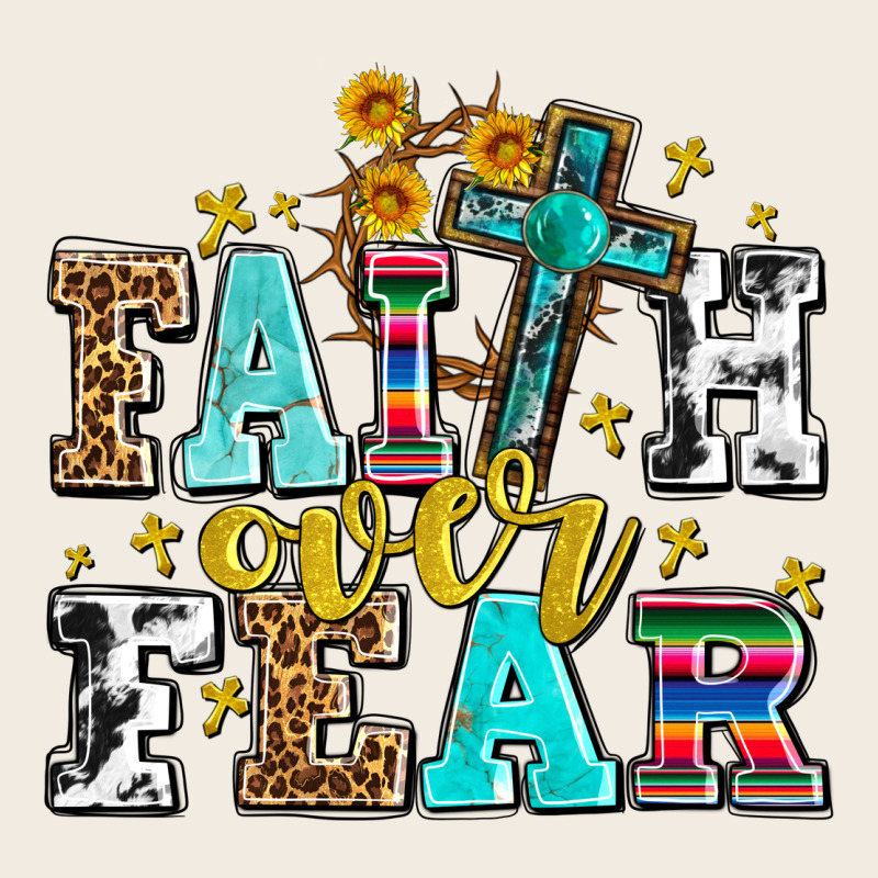 Faith Over Fear With Cross And Sunflowers Premium Sweatshirt by AdoDesignShop | Teevron