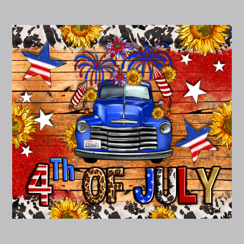 Fourth Of July Truck Long Sleeve Tee by FaDigitalArtStudio | Teevron