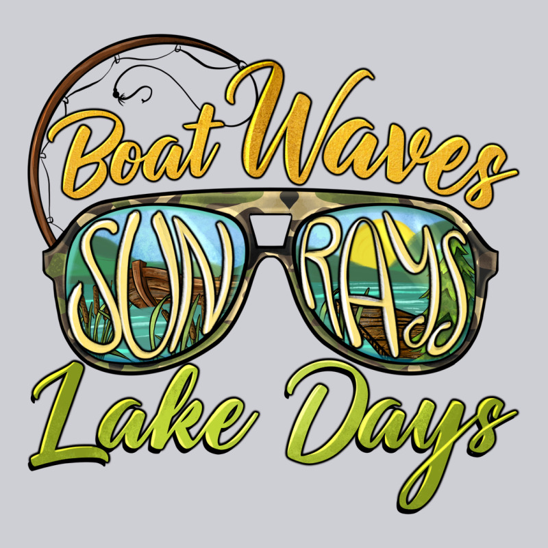 Boat Waves Sun Rays Lake Days Heavyweight Sweatshirt by BarkalooDesign | Teevron