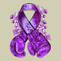 Purple Ribbon With Boxing Gloves Heavy Core Tee | Teevron