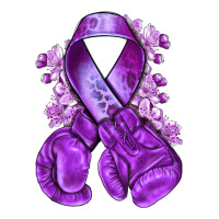 purple ribbon with boxing gloves | Teevron