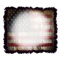 America Wood Flag With Bbeach Effect Urban Heavy Tee | Teevron