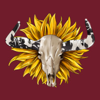 Cowhide Bull Skull And Sunflower Zipper Hoodie | Teevron