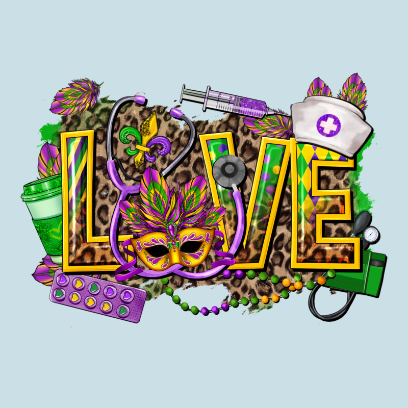 Mardi Gras Love Nurse Ladies Tee by CowGirlArtShop | Teevron