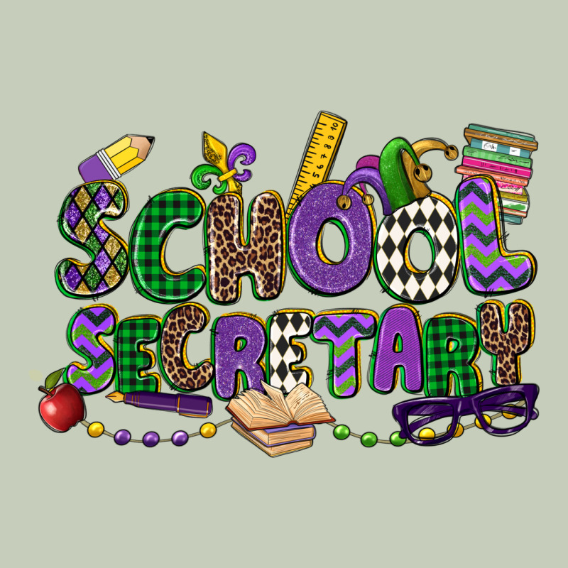 School Secretary Mardi Gras Ladies Tee by CowGirlArtShop | Teevron