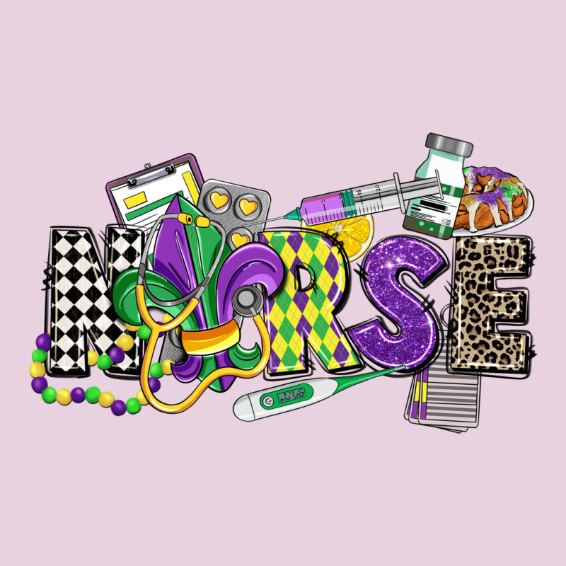 Nurse Mardi Gras Ladies Tee by CowGirlArtShop | Teevron