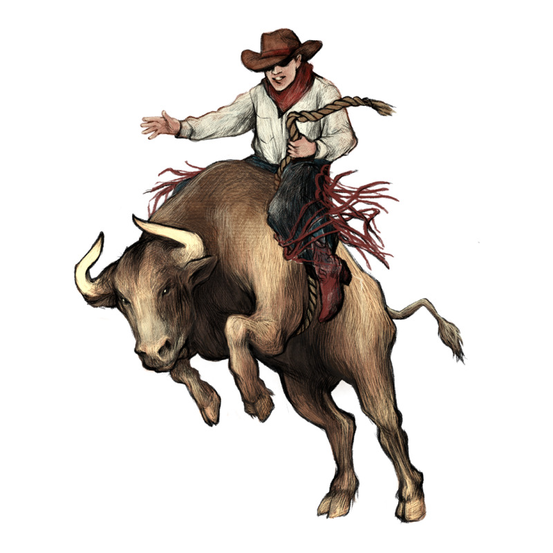 Cowboy Bull Rodeo Premium Tee by HowdyJamesFarm | Teevron