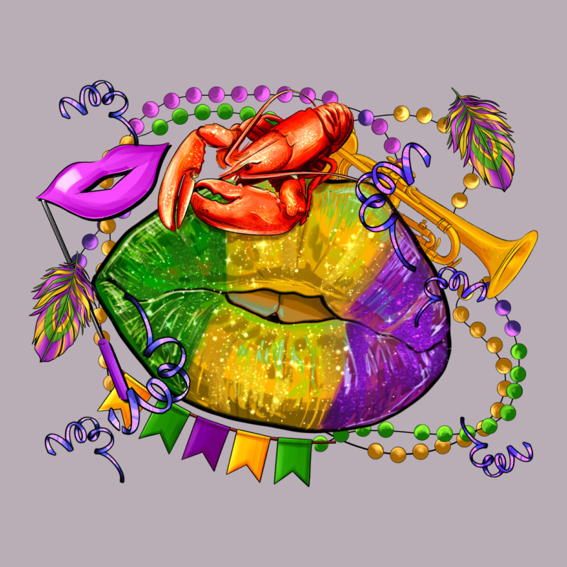 Mardi Gras Lips Olivia Vintage Tee by OliviaCreatesArt | Teevron