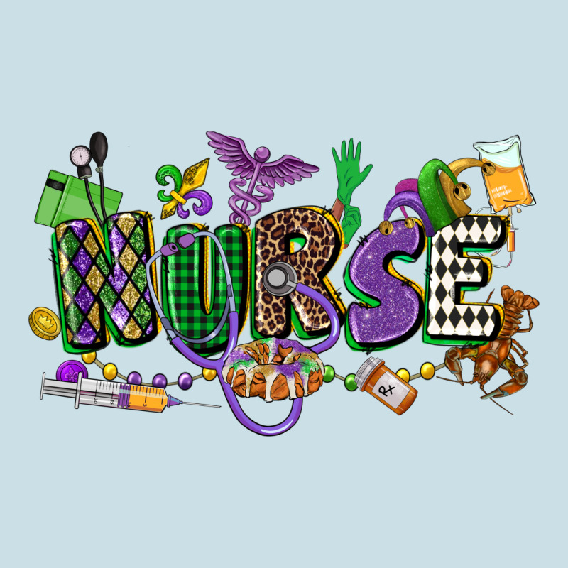 Nurse Mardi Gras Ladies Tee by CowGirlArtShop | Teevron