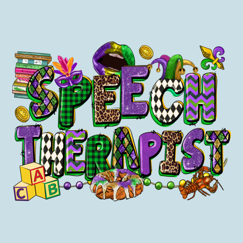 Speech Therapist Mardi Gras Cowgirl Ladies Tee by CowGirlArtShop | Teevron