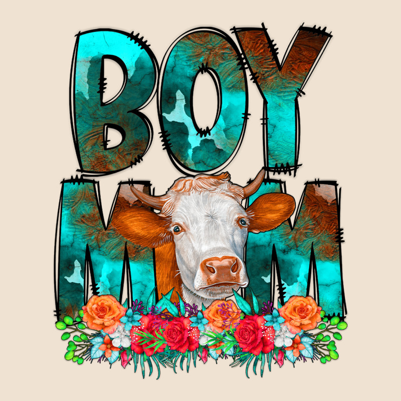 Boy Mom Flowers Cow Urban Heavy Tee by CowCowDesign | Teevron