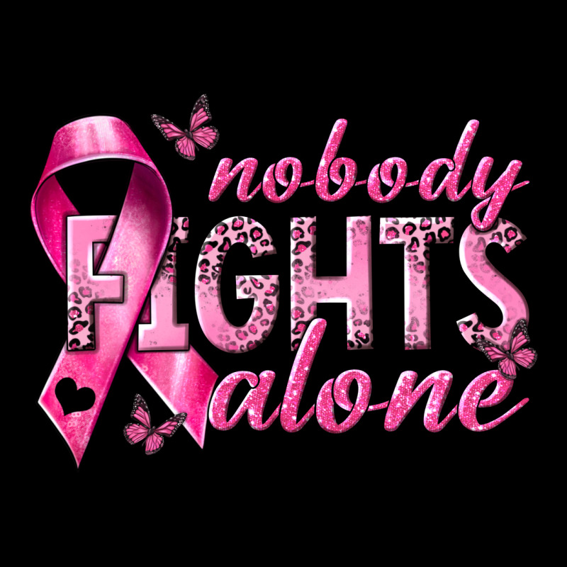 Nobody Fights Alone Cancer Heavy Core Tee by NancyCooperArtShop | Teevron