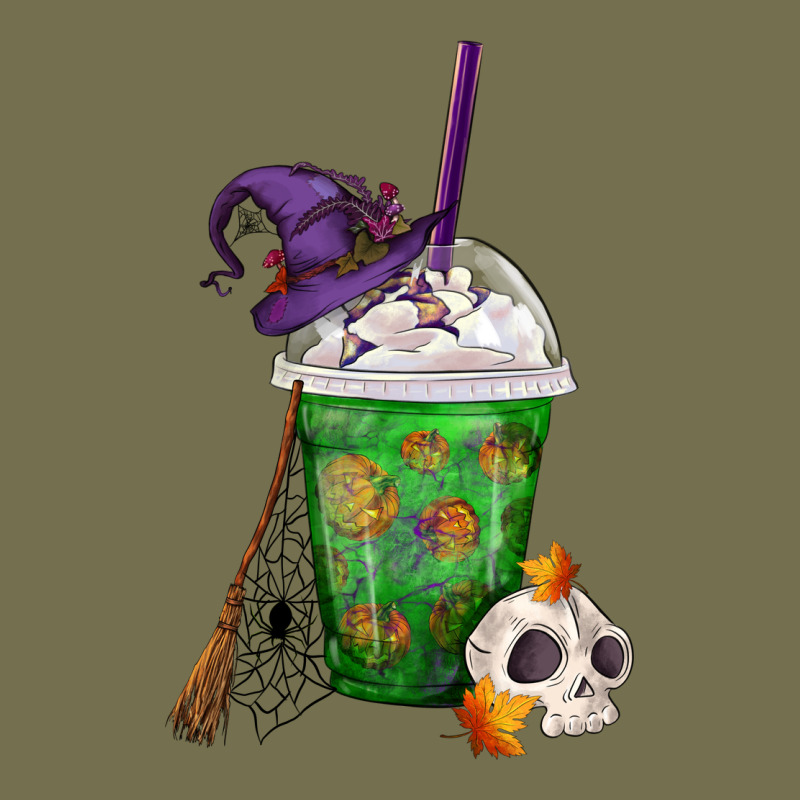 Halloween Spooky Pumpkins Frappe Vintage Hoodie by FaDigitalArtStudio | Teevron