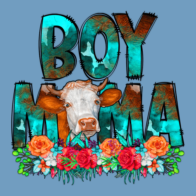 Boy Mama Flowers Cow Urban Heavy Tee by CowCowDesign | Teevron