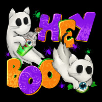 Hey Boo With Ghost Cats Heavy Core Tee | Teevron