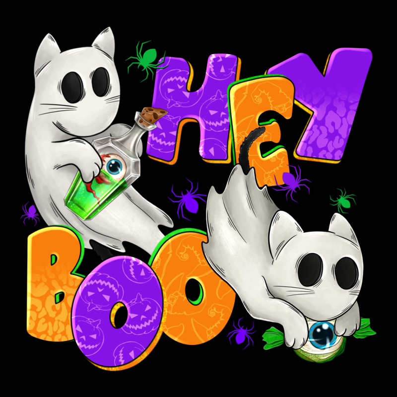 Hey Boo With Ghost Cats Heavy Core Tee by texasbilliewilder | Teevron