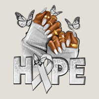 Hope White Ribbon Lung Cancer Nails Heavy Core Tee | Teevron
