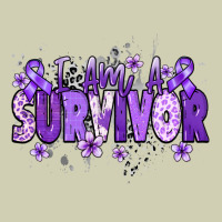 I Am A Survivor Purple Ribbon Heavy Core Tee | Teevron