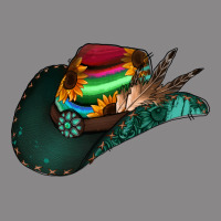 Aztec Sunflower Cowboy Hat Vintage Tee | Teevron